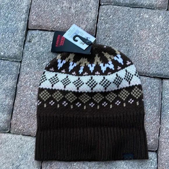Vans MN VANS Jucti Brown Ornament Beanie Winter Fall Hat Women Men VN0A5KIR3N1 - Picture 9 of 16